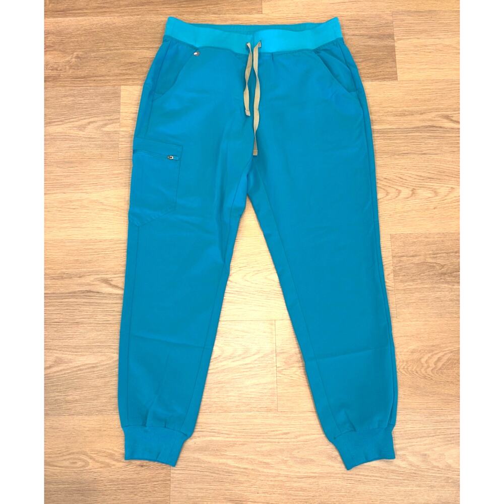 Figs technical Zamora Jogger Scrub Pants turquoise blue womens size medium